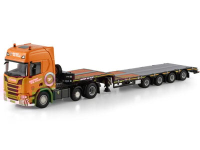 WSI WSI Scania R Highline 6x2 with 4-axle semi lowloader + midlift HOLTROP VD VLIST