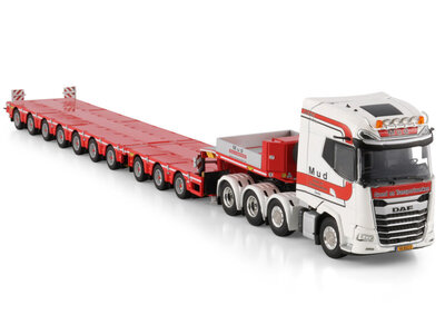 WSI WSI Daf XG+ 8x4  met 7-assige SL  Low loader + 3-assige dolly MUD GROND- EN TRANSPORTWERKEN