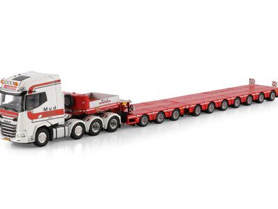 WSI WSI Daf XG+ 8x4  met 7-assige SL  Low loader + 3-assige dolly MUD GROND- EN TRANSPORTWERKEN