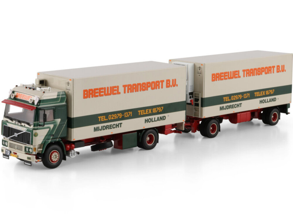 WSI WSI Volvo F12 Globetrotter 4x2 motorwagen met 2-as oplegger BREEWEL