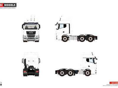 WSI WSI MAN TGX GM 6x2 WHITE LINE