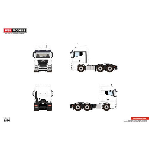 WSI WSI MAN TGX GM 6x2 WHITE LINE