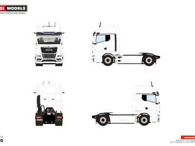 WSI WSI MAN TGX GX 4x2 WHITE LINE