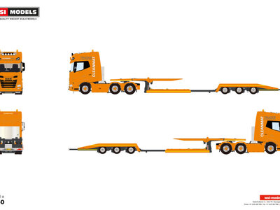 WSI WSI DAF XG+ 6X2 with 3-axle truck transporter CLEAN MAT TRUCKS