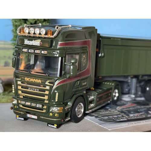 WSI WSI Scania R Topline 4x2 + 3-axle sand tipper trailer MEEUWISSEN