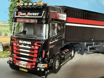 Tekno Tekno Scania R-serie Topline tractor with open top tipper trailer HANS LOUWET