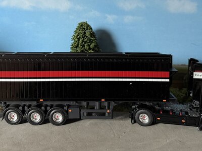 Tekno Tekno Scania R-serie Topline trekker met open top kiepopleger HANS LOUWET