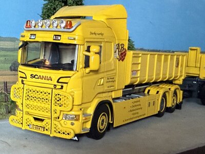 WSI WSI Scania R Highline 6x2 haakarm systeem combi + 15m3 container ALEX BROUWER SIERBESTRATING