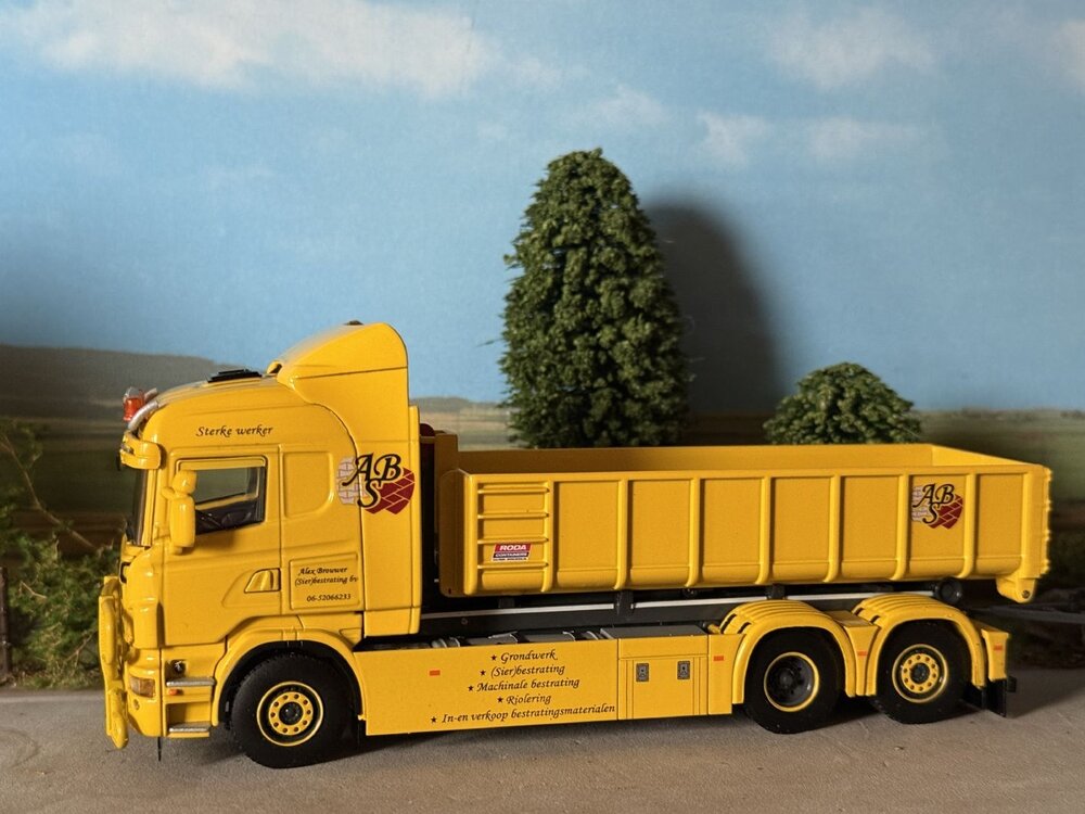 WSI WSI  Scania R 6x2 hooklift system combi + 15m3 container ALEX BROUWER SIERBESTRATING