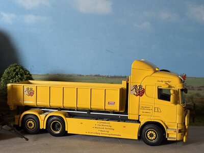 WSI WSI Scania R Highline 6x2 haakarm systeem combi + 15m3 container ALEX BROUWER SIERBESTRATING