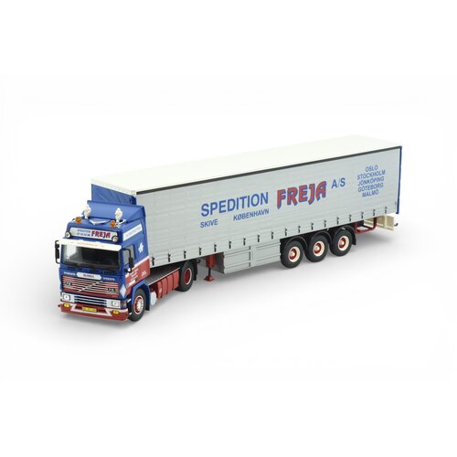 Tekno Tekno Volvo F12 Globetrotter met 3-assige schuifzeilen oplegger MORTEN NIELSEN