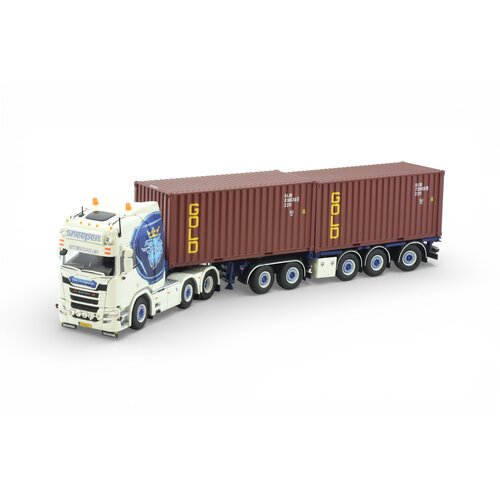 Tekno Tekno Scania Next Gen R530 with 5-axle container chassis + 2x20ft. container SNEEPELS