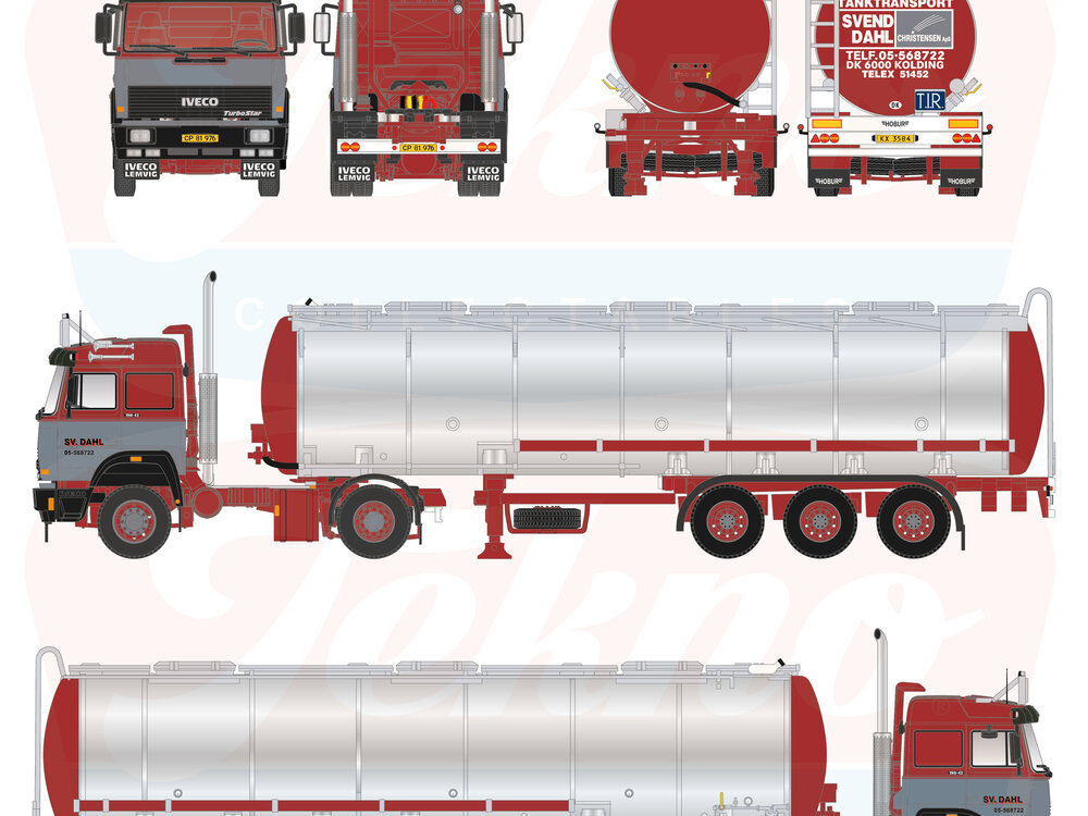 Tekno Tekno Iveco Turbostar met 3-assige tankoplegger SVEND DAHL
