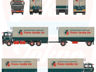 Tekno Tekno DAF 3300 riged truck  with 2-axle reefer trailer FRANS TANKE BV