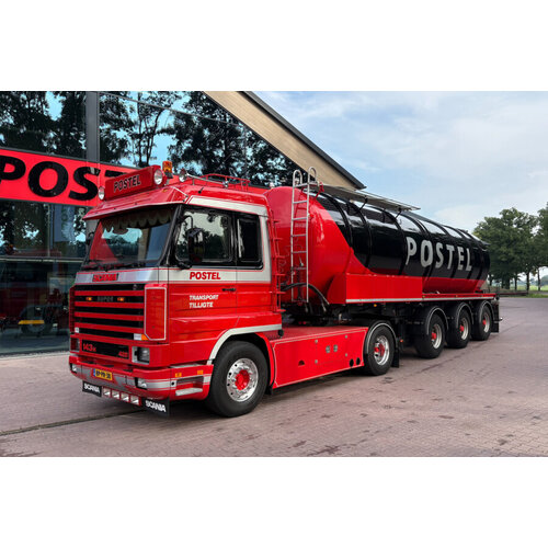 WSI WSI Scania 3-serie Streamline 4x2 with 3-axle vacuum tank trailer POSTEL TRANSPORT