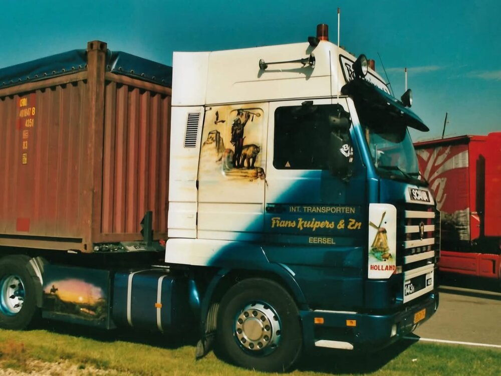 WSI WSI Scania 143H streamline with 3-axle flexcontainer trailer+ 40ft. container WILBERT KUIPERS