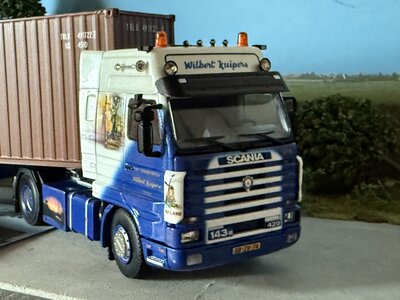 WSI WSI Scania 143H streamline with 3-axle flexcontainer trailer+ 40ft. container WILBERT KUIPERS
