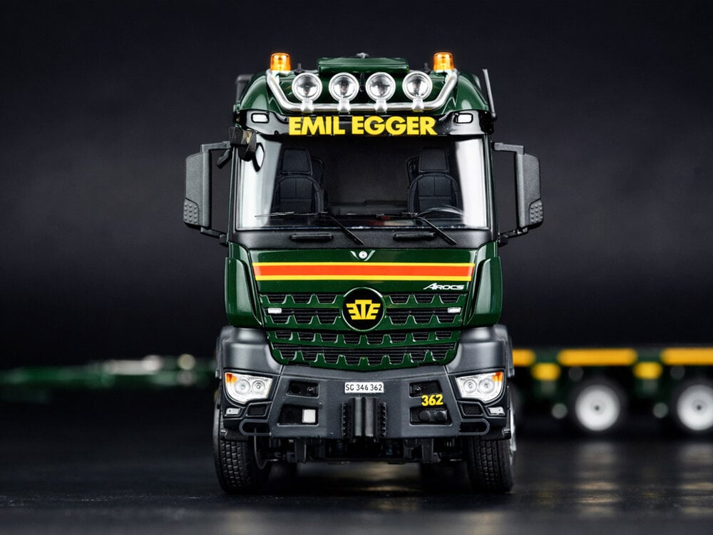 IMC IMC Mercedes Arocs M-Cab 2300 8x6 + 12-axle modulair trailer with drawbar EMIL EGGER