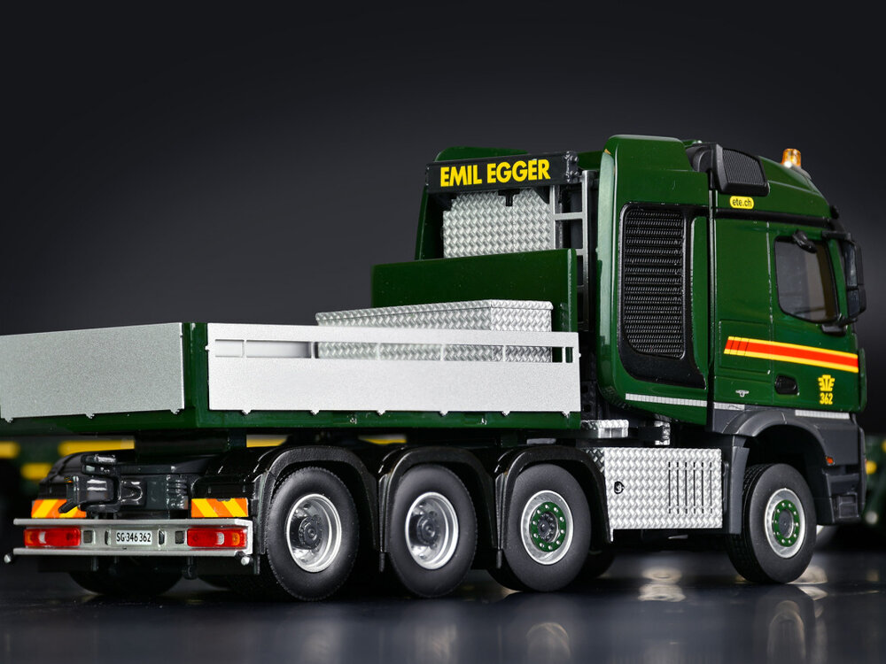 IMC IMC Mercedes Arocs M-Cab 2300 8x6 + 12-axle modulair trailer with drawbar EMIL EGGER