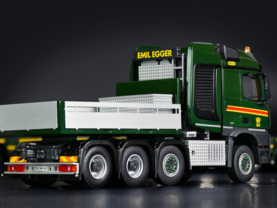IMC IMC Mercedes Arocs M-Cab 2300 8x6 + 12-axle modulair trailer with drawbar EMIL EGGER
