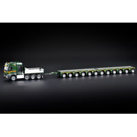IMC Mercedes Arocs M-Cab 2300 8x6 + 12-axle modulair trailer with drawbar EMIL EGGER
