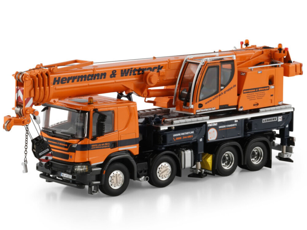 WSI WSI Scania P Low 8x4 Liebherr LTF 1060-4.1 HERRMANN & WITTROCK