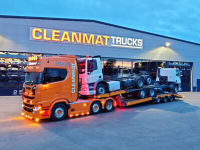 WSI WSI Scania S Highline 6x2 with 3-axle twin steer truck transporter CLEANMAT TRUCKS