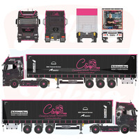 Tekno MAN TGX GX with 3-axle curtainside trailer CHRISTINA SCHEIB