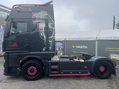 Tekno Tekno MAN TGX GX with 3-axle curtainside trailer CHRISTINA SCHEIB