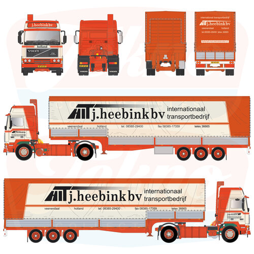 Tekno Tekno Volvo F10 Globetrotter 4x2 met 3-assige zwanenhals HEEBINK