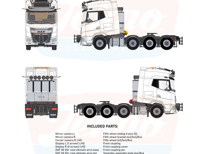 Tekno Tekno DAF XG+ 8x4 tractor / Building kit  (EK)