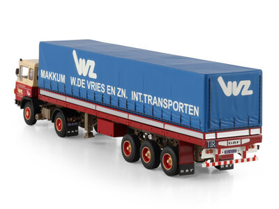 WSI WSI DAF 2600 4x2 met classic 3-as zeilenoplegger W. DE VRIES & ZN.