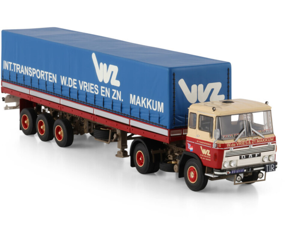 WSI WSI DAF 2600 4x2 met classic 3-as zeilenoplegger W. DE VRIES & ZN.