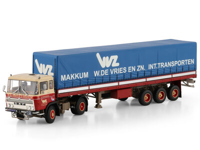 WSI WSI DAF 2600 4x2 met classic 3-as zeilenoplegger W. DE VRIES & ZN.