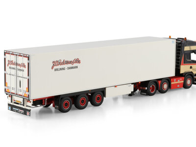 WSI WSI Scania 4-serie topline 6x2 with 3-axle twin steer reefer trailer J.O. PEDERSEN