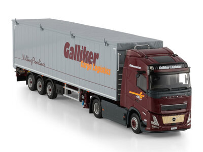 WSI WSI Volvo FH aero Globetrotter electric with 3-axle volume trailer GALLIKER