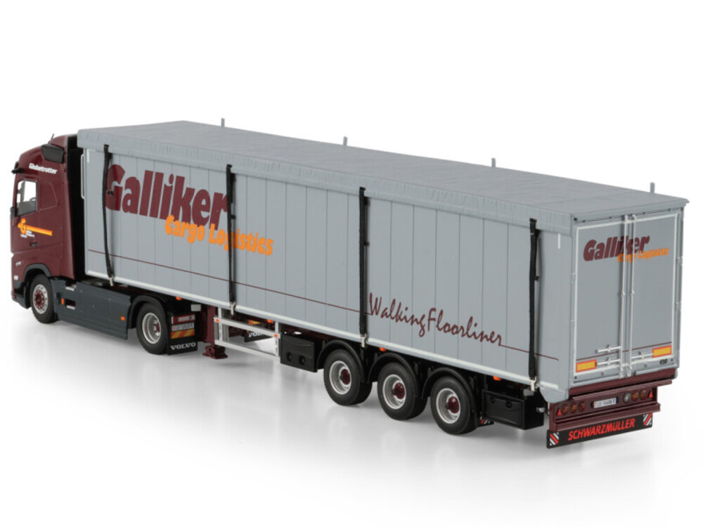 WSI WSI Volvo FH aero Globetrotter electric with 3-axle volume trailer GALLIKER