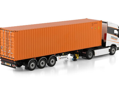 WSI WSI Volvo FH Aero Globetrotter  4x2 with 3-axle flex container trailer + 40ft container PEEMAN