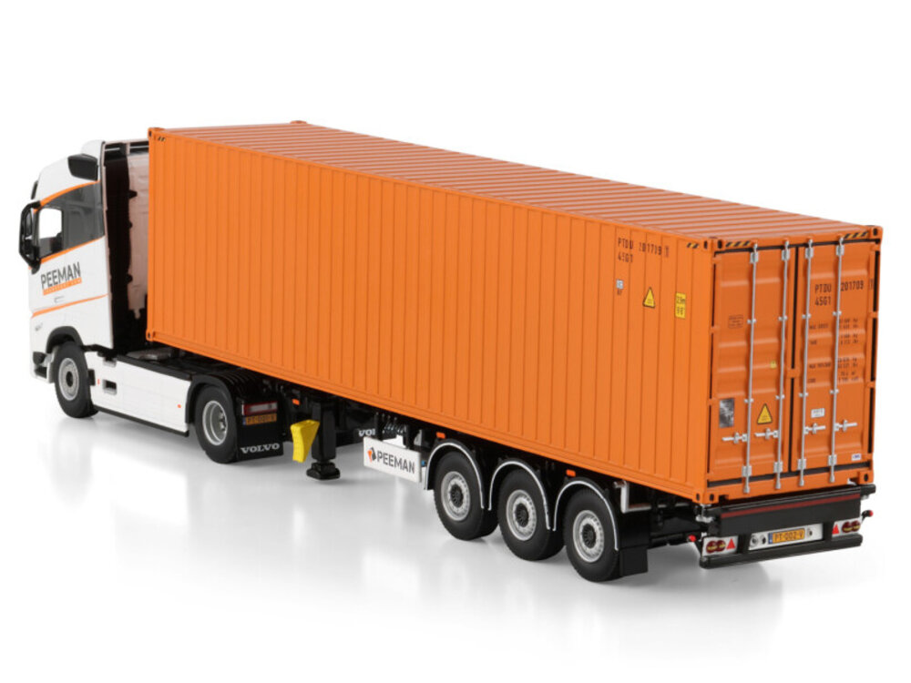 WSI WSI Volvo FH Aero Globetrotter  4x2 met 3-assigeflex container oplegger + 40ft container PEEMAN