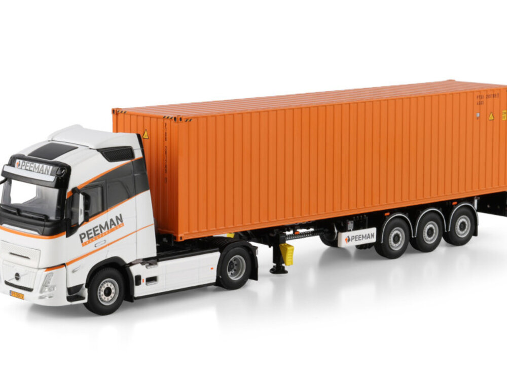 WSI WSI Volvo FH Aero Globetrotter  4x2 with 3-axle flex container trailer + 40ft container PEEMAN