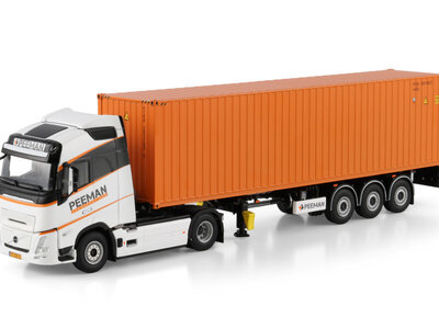 WSI WSI Volvo FH Aero Globetrotter  4x2 met 3-assigeflex container oplegger + 40ft container PEEMAN