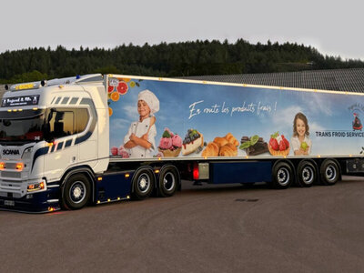 WSI WSI Scania R Highline 6x2 met 3-as koeloplegger TRANSPORTS BAJARD ET FILS