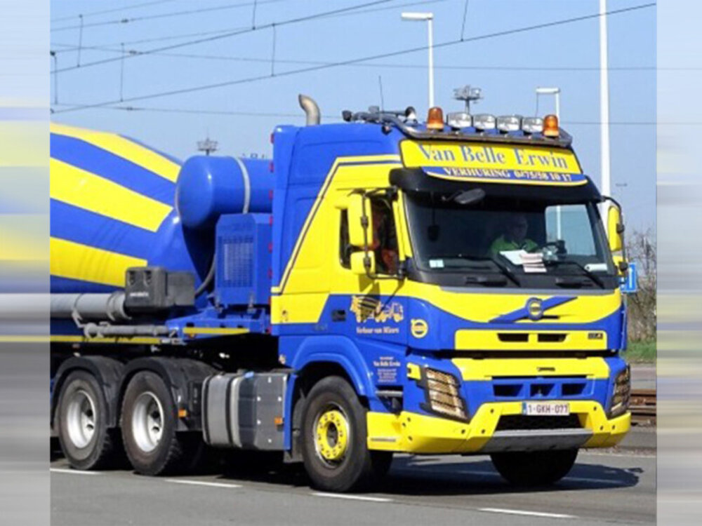 WSI WSI Volvo FMX Globetrotter 6x2 with 2-axle tipper trailer VAN BELLE TRANSPORT