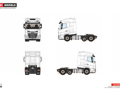 WSI WSI DAF XG MY25 6x2  midlift axle WHITE LINE