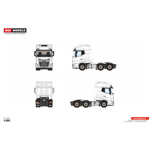 WSI WSI DAF XG+ MY25 6X2 twin steer  WHITE LINE