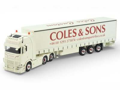Tekno Tekno Scania Next Gen S-serie Highline with 3-axle curtainside trailer COLES & SONS "GREASE"