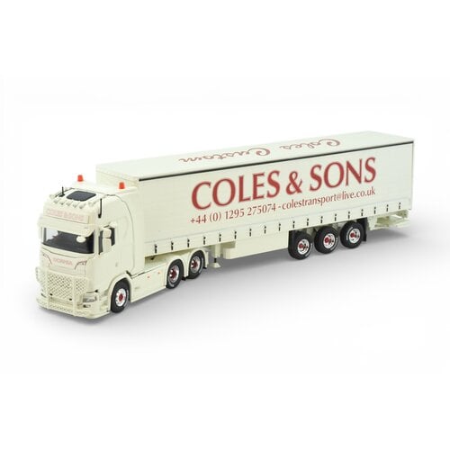 Tekno Tekno Scania Next Gen S-serie Highline with 3-axle curtainside trailer COLES & SONS "GREASE"