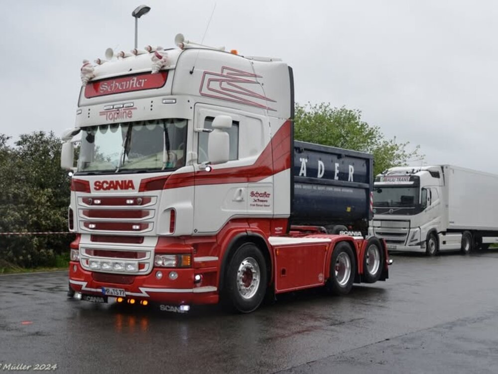 Tekno Tekno Scania R-serie Topline 6x2 sleepas trekker SCHEUFLER