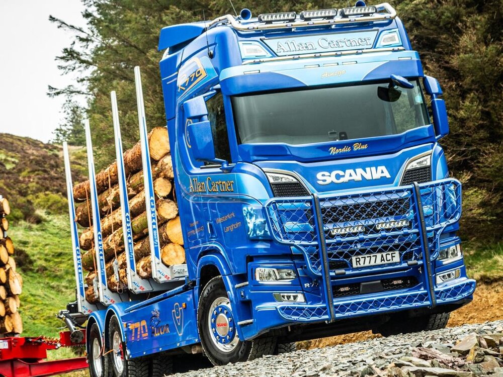 Tekno Tekno Scania Next Gen R770 Highline rigid truck wood combi ALLEN CARTNER
