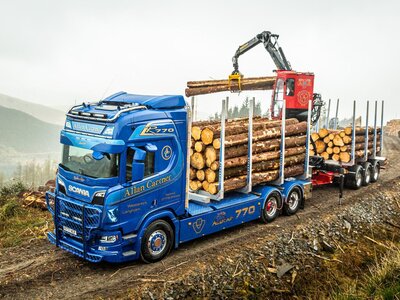 Tekno Tekno Scania Next Gen R770 Highline motorwagen houtcombi ALLEN CARTNER